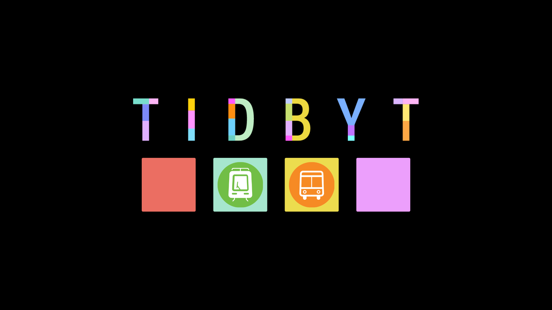 Image of Tidbyt, Melbourne Bus and Tram Logos